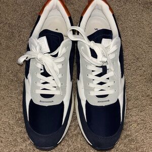 Steve Madden Navy, Orange, White Sneakers